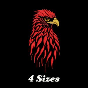 Colorful Eagle Head Embroidery Design, Eagle Head Machine Embroidery Design, Colorful Eagle Embroidery Design For Men, Women, Girls