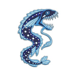 Eel Icon Embroidery Design, Eel Icon Machine Embroidery Design, 5 Sizes, Instant Download File