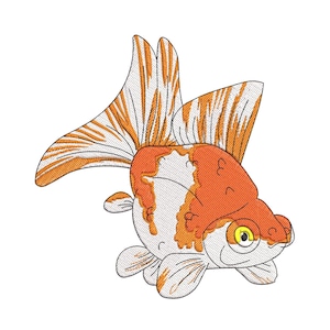 Goldfish Embroidery Design, Goldfish Machine Embroidery Design, Goldfish Embroidery Design For Men, Women, Girls