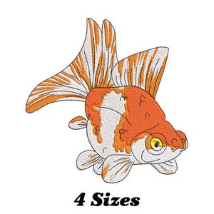 Goldfish Embroidery Design, Goldfish Machine Embroidery Design for Men, Women, and Girls