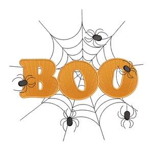 ハロウィンブークモ刺繍デザイン、ハロウィンブークモ刺繍機デザイン、4サイズ、即時ダウンロード