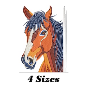Cute Horse Head Embroidery Design, Horse Machine Embroidery Design, Horse Embroidery Design For Men, Women, Girls