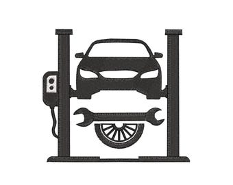 Mechanic Embroidery Design,  Auto Repair Machine Embroidery Design, Mechanic Embroidery Design For Men, Women, Girls