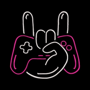 Hand Rock Game Joystick Embroidery Design, Game Controller Machine Embroidery Design, Game Controller Embroidery Design For Men Women, Girls