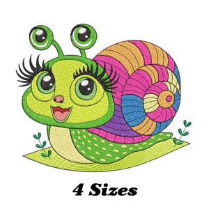 Snail Embroidery Design, Funny Snail Machine Embroidery Design, Snail Embroidery Design For Men, Women, Girls