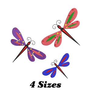 Beautiful Dragonflies Embroidery Design, Dragonflies Machine Embroidery Design for Men, Women, and Girls