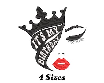 It's My Birthday Embroidery Design, It's My Birthday Machine Embroidery Design for Men, Women, and Girls