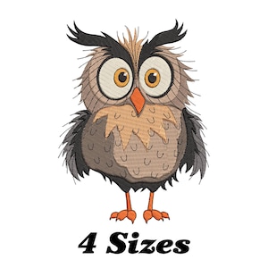 Cute Owl Embroidery Design, Owl Machine Embroidery Design, Funny Owl Embroidery Design For Men, Women, Girls