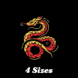 Colorful Snake Embroidery Design, Snake Machine Embroidery Design, Snake Embroidery Design For Men, Women, Girls