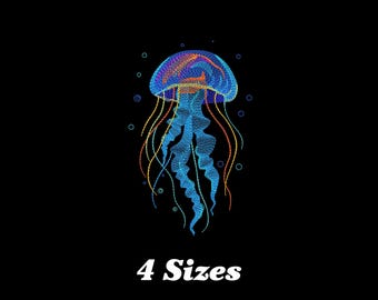 Cute Jellyfish Embroidery Design, Jellyfish Machine Embroidery Design, Jellyfish Embroidery Design For Men, Women, Girls
