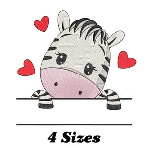 Zebra Split Name Frame Embroidery Design, Zebra Monogram Machine Embroidery Design, Zebra Embroidery Design For Men, Women, Girls