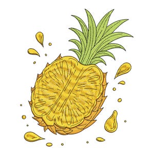 Pineapple Embroidery Design, Pineapple Machine Embroidery Design, Pineapple Embroidery Design For Men, Women, Girls