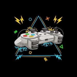 Broderidesign för spelkontroll, maskinbroderidesign för spelkontroll, 4 storlekar, direktnedladdningsbar fil