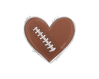 Fußball Herz Stickdatei, Fußball Herz Stickdatei, Maschinenstickerei, 4 Größen, Instant Download Datei