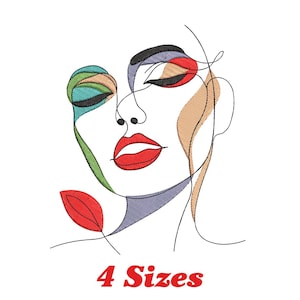 Beautiful Woman Face Embroidery Design, Woman Face Machine Embroidery Design, Woman Face Embroidery Design For Men, Women, Girls