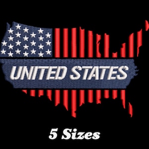 USA Karte Stickerei, USA Maschinenstickerei, USA Stickerei Design Für Männer, Frauen, Mädchen
