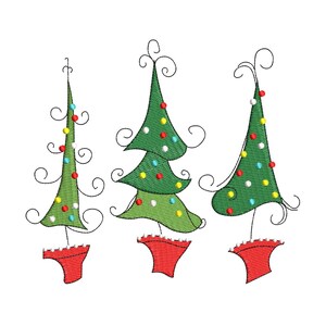 Christmas Tree Embroidery Design, Xmas Tree Embroidery Design, Christmas Tree Machine Embroidery Design, Instant Download