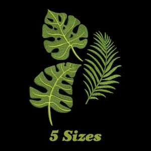 Tropical Leaves Embroidery Design, Tropical Leaves Machine Embroidery Design, Tropical Leaves Embroidery Design For Men, Women, Girls