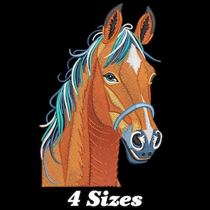 Elegant Horse Head Embroidery Design, Cute Horse Machine Embroidery Design, Horse Embroidery Design For Men, Women, Girls