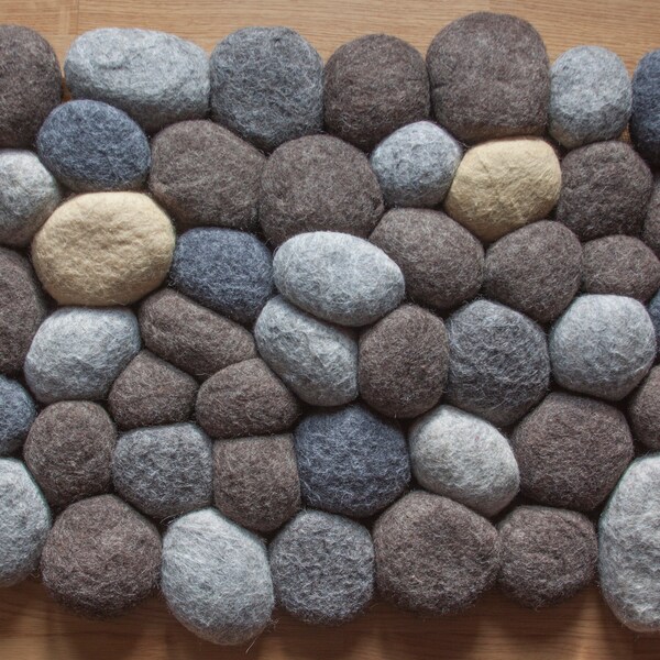 Felt Stones Rug - Etsy