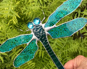 Dragonfly- 11 inch art glass dragonfly