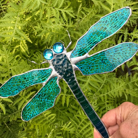Dragonfly- 11 inch art glass dragonfly