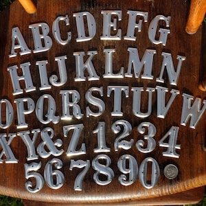 1.5 inch Metal Letters and Numbers One and one half inch high aluminum letter/number listing for ONE letter/number NOT the entire alphabet. image 2