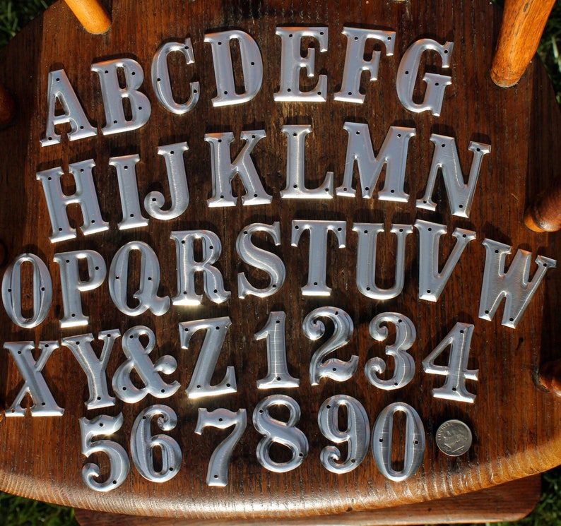 1.5 inch Metal Letters and Numbers One and one half inch high aluminum letter/number listing for ONE letter/number NOT the entire alphabet. image 2