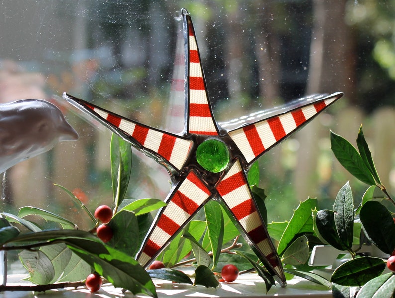 Petite Christmas Peppermint Star 7 inches image 2
