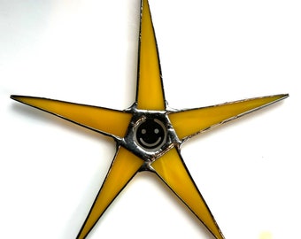 Don't Worry Be Happy star. Smiley Face 5 inch star