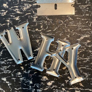 1.5 inch Metal Letters and Numbers One and one half inch high aluminum letter/number listing for ONE letter/number NOT the entire alphabet. image 4