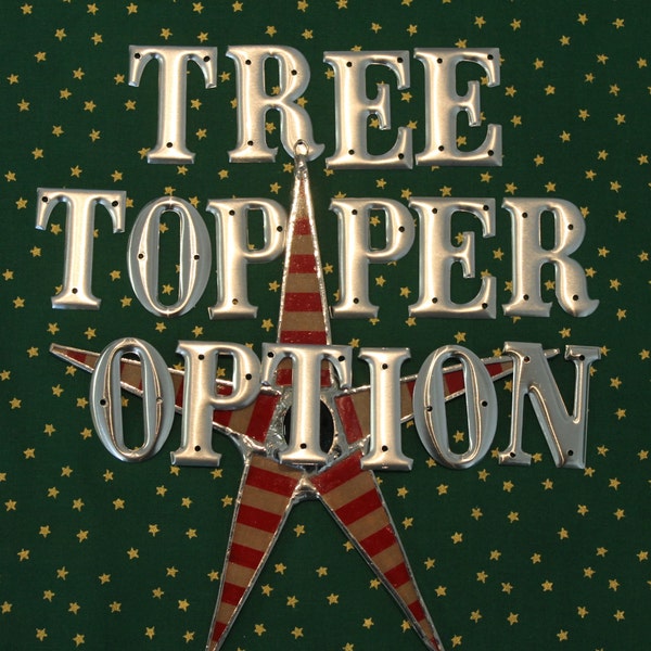 Christmas Star Tree Topper: Metal Loops Option