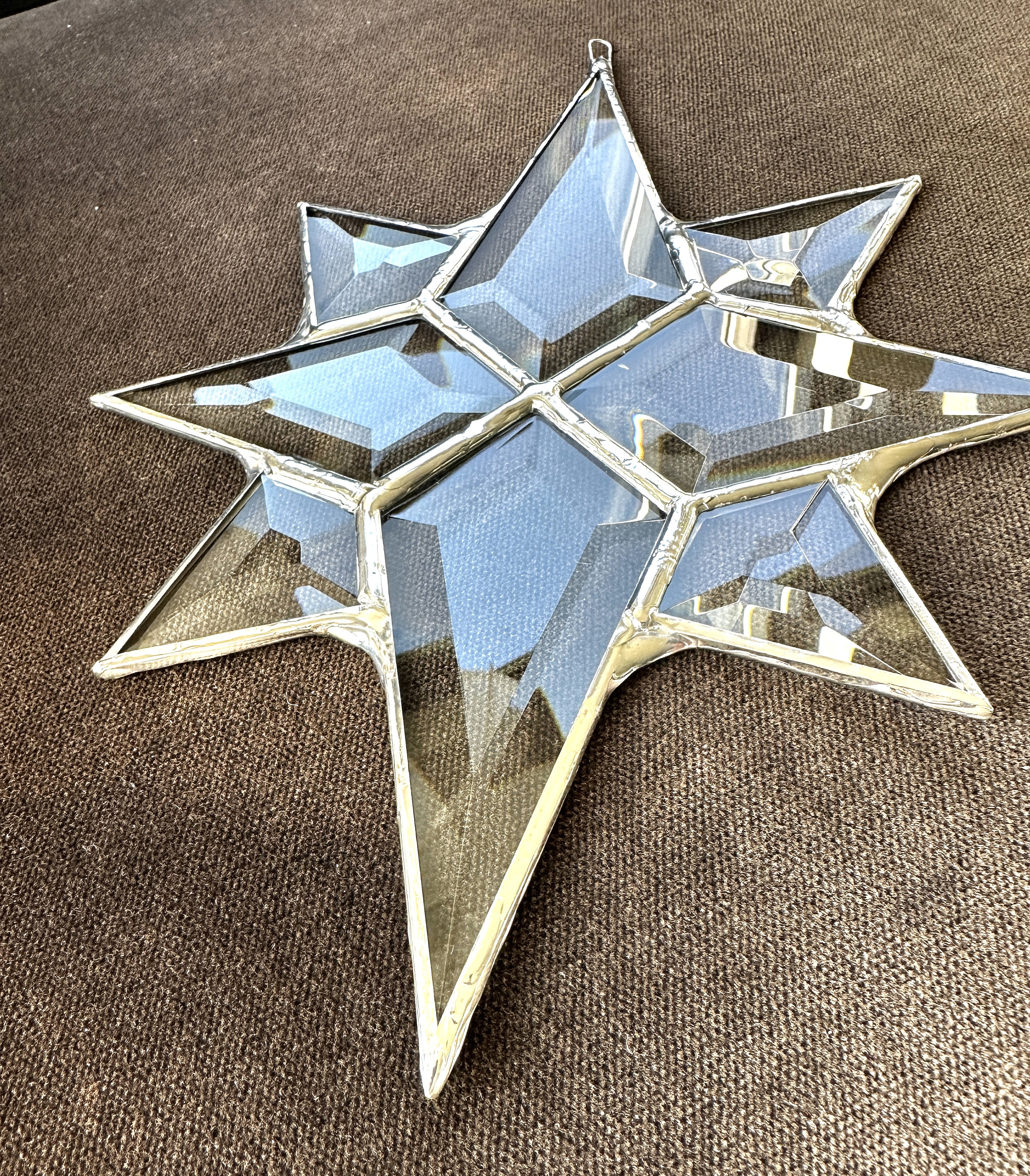 Star Above Bethlehem 8"x10" clear beveled glass star