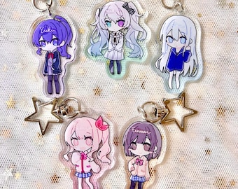 25ji Nightcord de Prosekai characters mini keychains (5cm in length)丨N25 all five members丨double sided