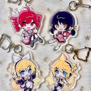 Vol.1 Vocaloid chibby keychains丨Kasane Teto丨Kaai Yuki丨Kagamine Rin丨Kagamine Len