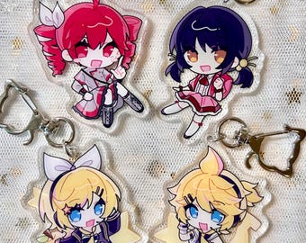 Vol.1 Vocaloid chibby keychains丨Kasane Teto丨Kaai Yuki丨Kagamine Rin丨Kagamine Len
