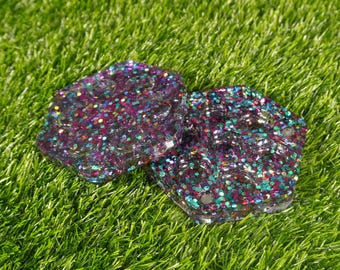 Glitterdobbelsteenbakje, zeshoekige Dungeons and Dragons-dobbelsteenhouder