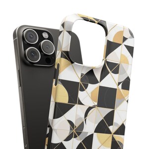 Chic Geometric Snap Case for iPhone - Minimalist Stylish Phone Cover, Modern Art Design, Slim Fit, Gift for Her or Him