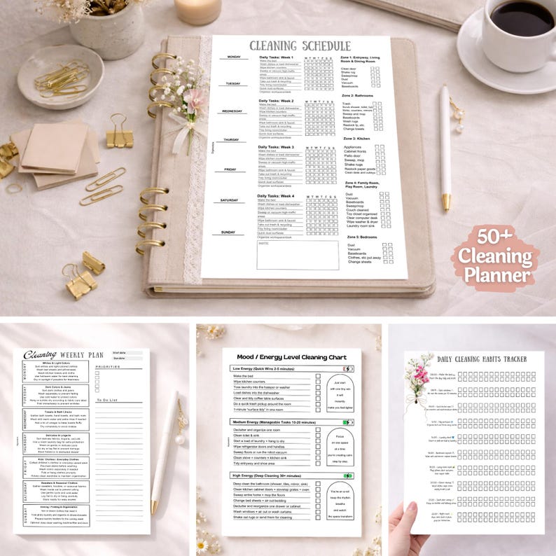 Ultimatives Leben & ADHS Planer-Bundle – 650+ Seiten, täglich, jährlich (A4, A5 Digitaler Download) Bild 12