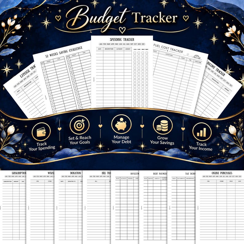 Business & Finance Planner | 80+ Pages, Budget Tracker, Savings ...
