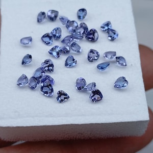 AA Tanzanite Heart Shape 3mm Loose Stone for Jewelry Making December birthstone stone