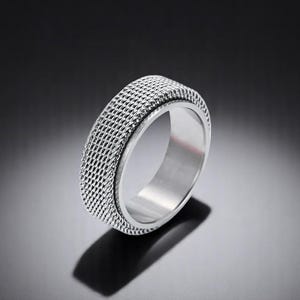 Anel Giratório Anti-Ansiedade, Pulseira Anti-Ansiedade Masculina, Anéis Giratórios de Meditação, Anel Anti-Stress para Homens e Mulheres