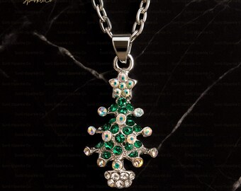 Christmas Tree Necklace, Tree Necklace Christmas Necklace, Christmas Tree Jewelry, Christian Gift Tree, Holiday Jewelry Gift For Her