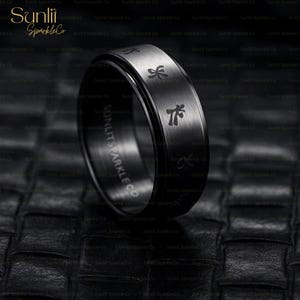 Anti-Anxiety Spinner Ring, Stainless Steel Fidget Ring, Unisex Meditation Worry Ring, Anti Stress Spinning Ring Stress Relief Ring Gift Idea