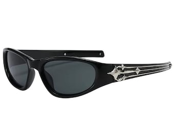 Y2K Sunglasses, Wrap Sunglasses, Futuristic Sunglasses