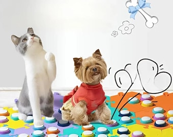 Communicatieknoppen voor honden en katten, spraakopname-trainingsknoppen, inclusief mat.