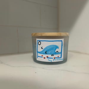 Handmade 4 oz Soy Wax Frosted Glass Container Candle/Great for Gifts