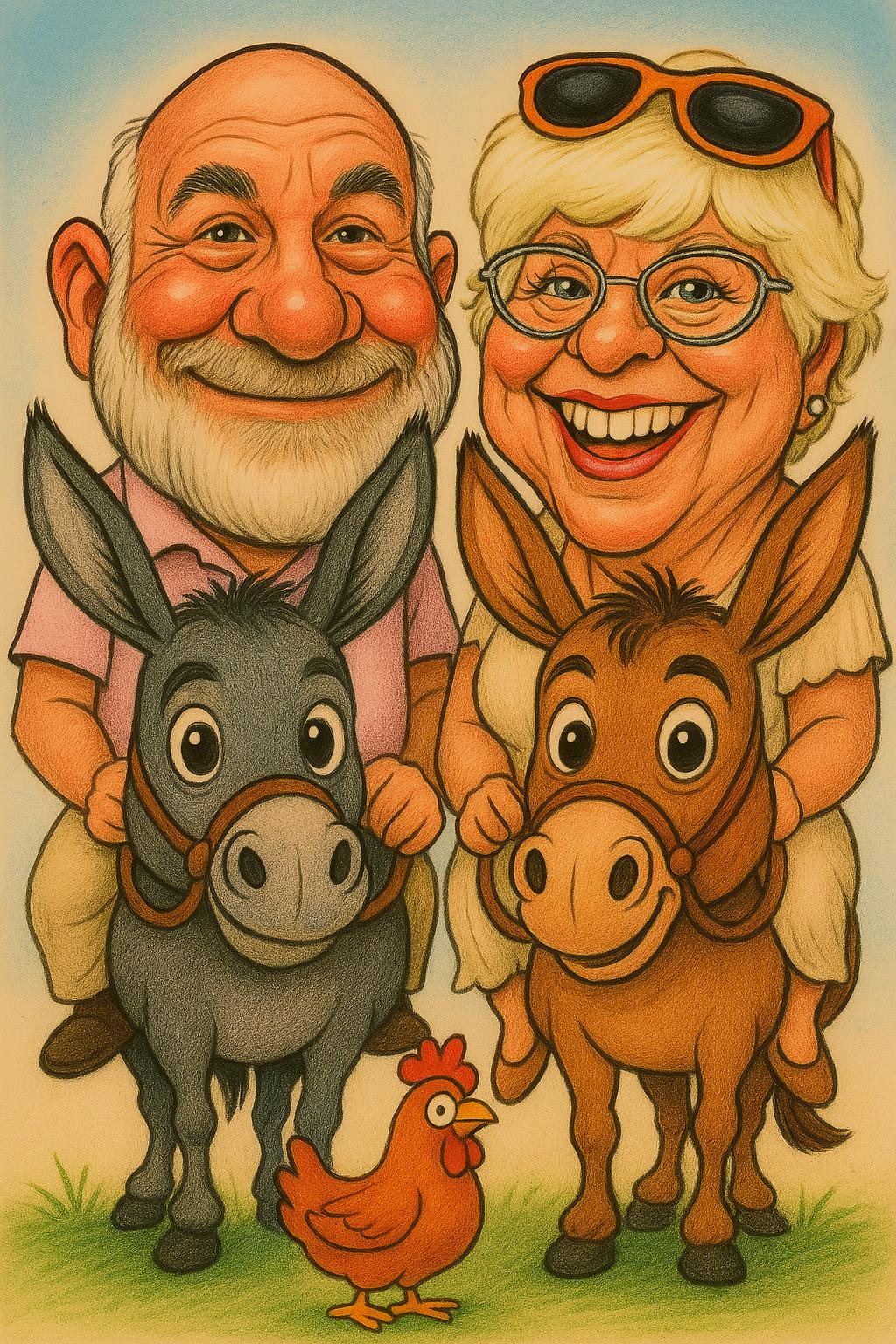 Custom Caricature Portrait Personalized Gift For Couples And Families 