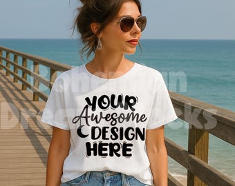 Maquette de t-shirt pour femme | Maquette de chemise Comfort Colors 1717