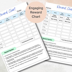 Fun Reward Chart for Kids - Engaging Goal Chart - Digital Printable - PDF File